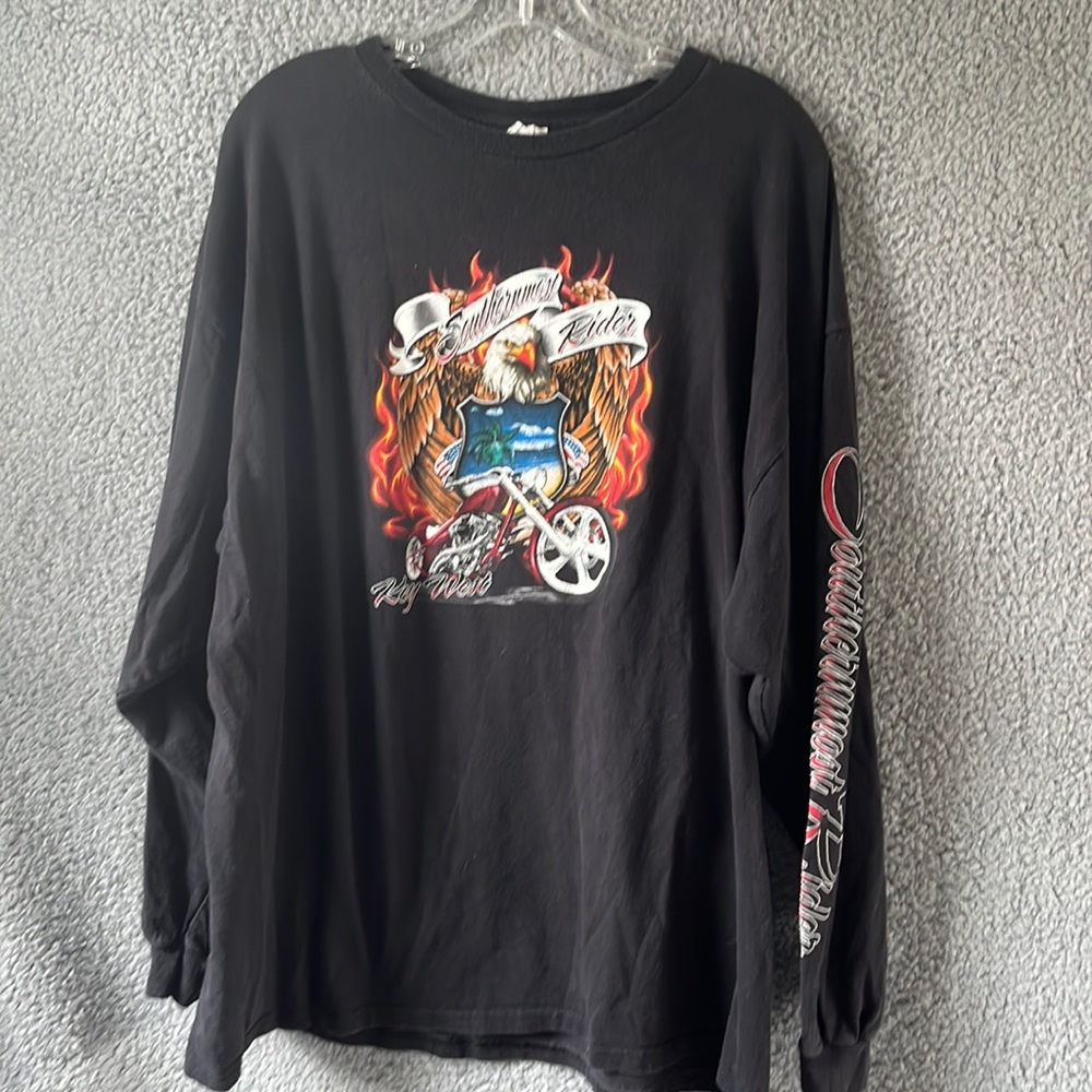 Southernmost Rider Key west Mens 2XL Black Long Sleeve t-shirt